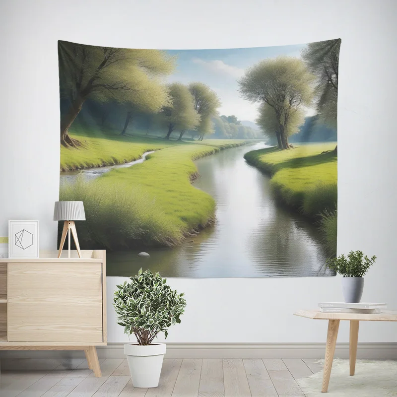 Landscape Wall Cloth High Textures Living Room Mural Tapestry Bedroom Decorative Large Size Polyester Wall Tapestry