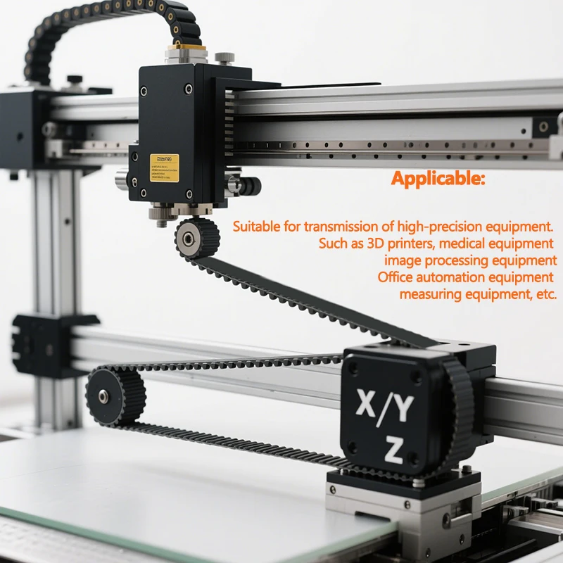 Cinghia dentata aperta GT2 da 6 mm per BambuLab X1/P1/A1 per Creality Ender 3/K1C Cinghie per stampante 3D in gomma - Trasmissione ad alta precisione