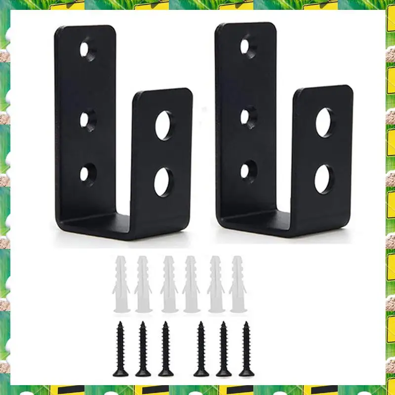 2 Pieces 2Inch X 4Inch Door Barrier Clips Heavy Duty Open Rod Bracket U Shape Bracket For Barn Shed Garage Gate Easy To Use