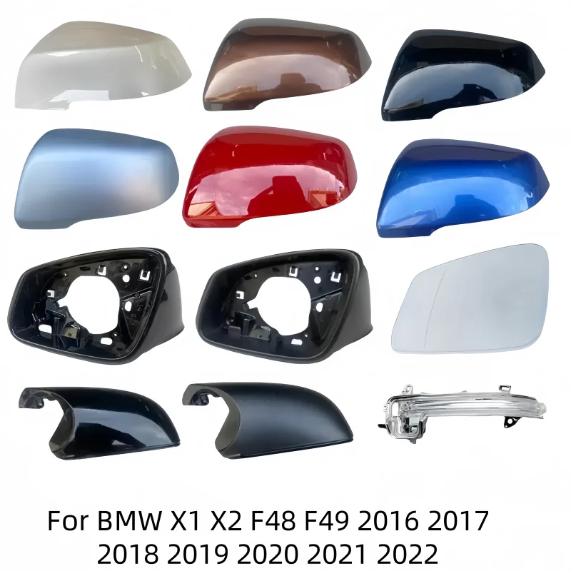 

For BMW X1 X2 F48 F49 2016 2017 2018 2019 2020 2021 2022 Car Mirror Cover Turn Signal Light Mirror Frame Bottom Lower Holder