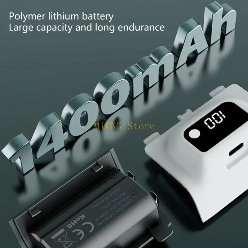 Last Play wiederaufladbarer Akku für XBS/XBX, 1400 mAh Kapazität, schneller und sicherer Ladezustand Batterie Bester