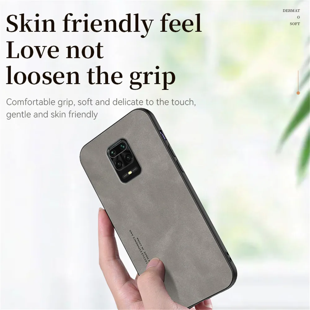 Lambskin Leather Phone Case For Xiaomi Mi 11T Pro POCO X3 NFC Redmi Note 9 8 7 Pro 10A 9A 9C Shockproof Matte Soft Fabric Cover