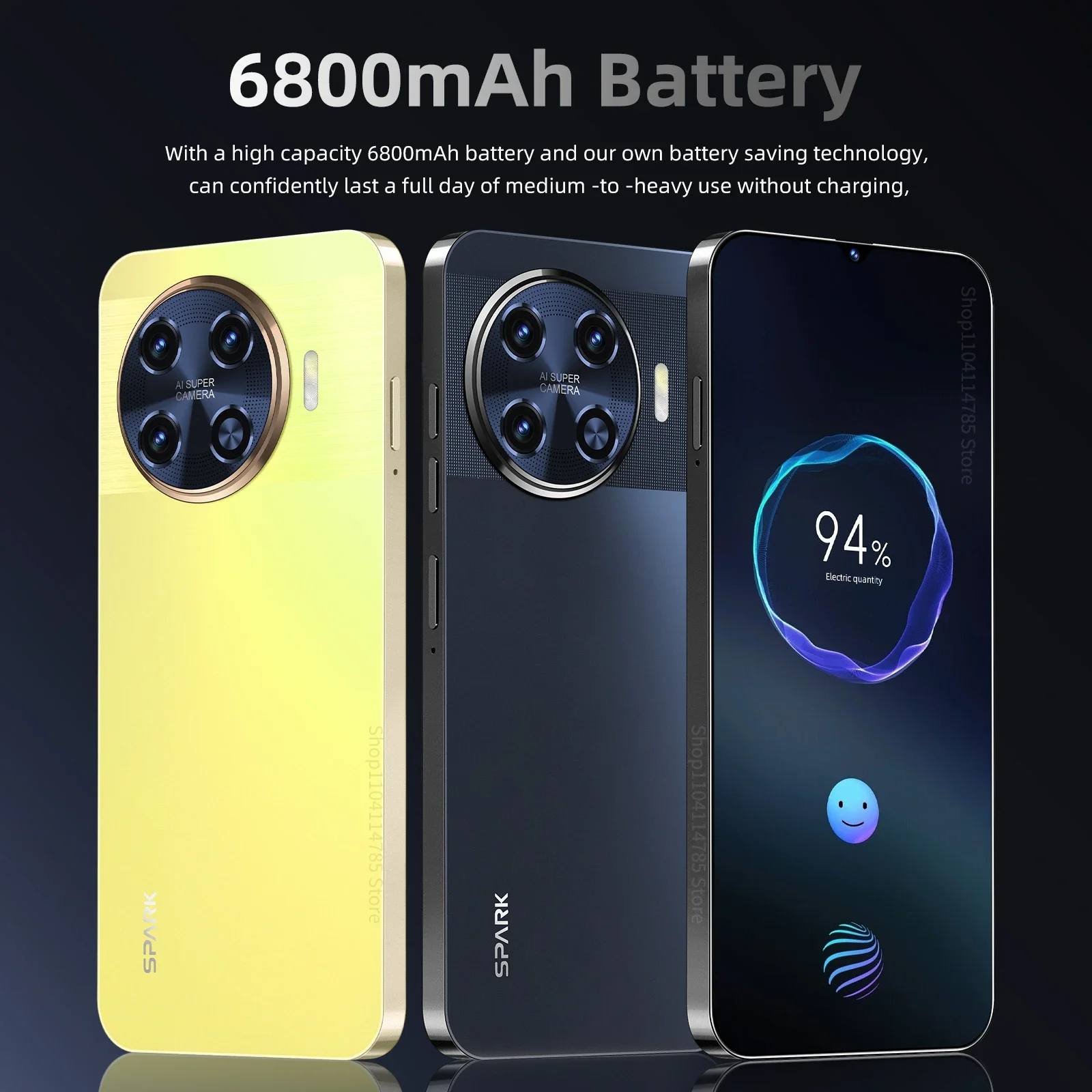 New high-end cell phones 2024 Spark 20 Pro+ smart phone 6.8inch 16G+1T original phones 5g global version android system 108MP
