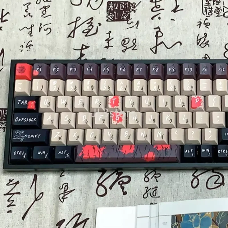 

Sublimation PBT keycap 157 keys personalized customized girls special mechanical keyboard cap female calligraphy