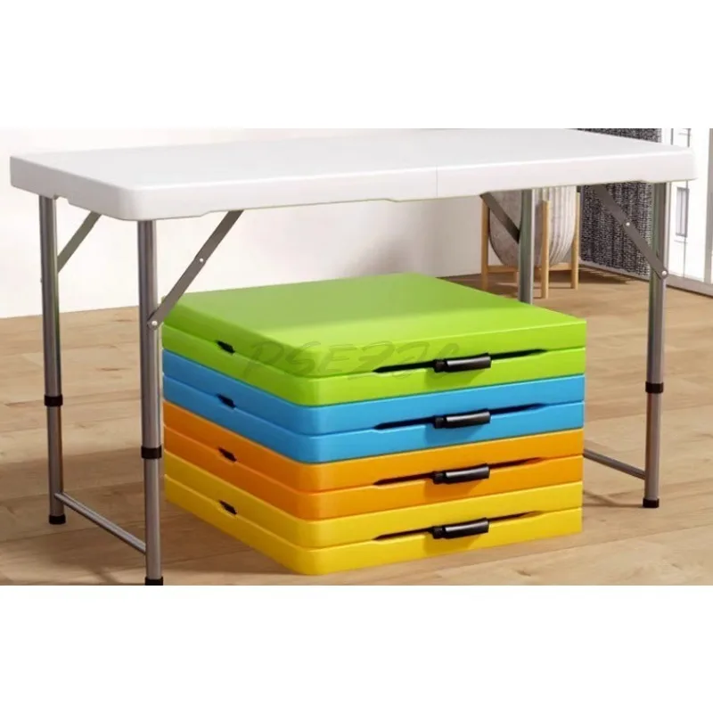 طاولة صغيرة محمولة قابلة للطي للاستخدام المنزلي في الهواء الطلق، طاولة قابلة للطي بسيطة مع مكتب تدريب بارتفاع قابل للتعديل