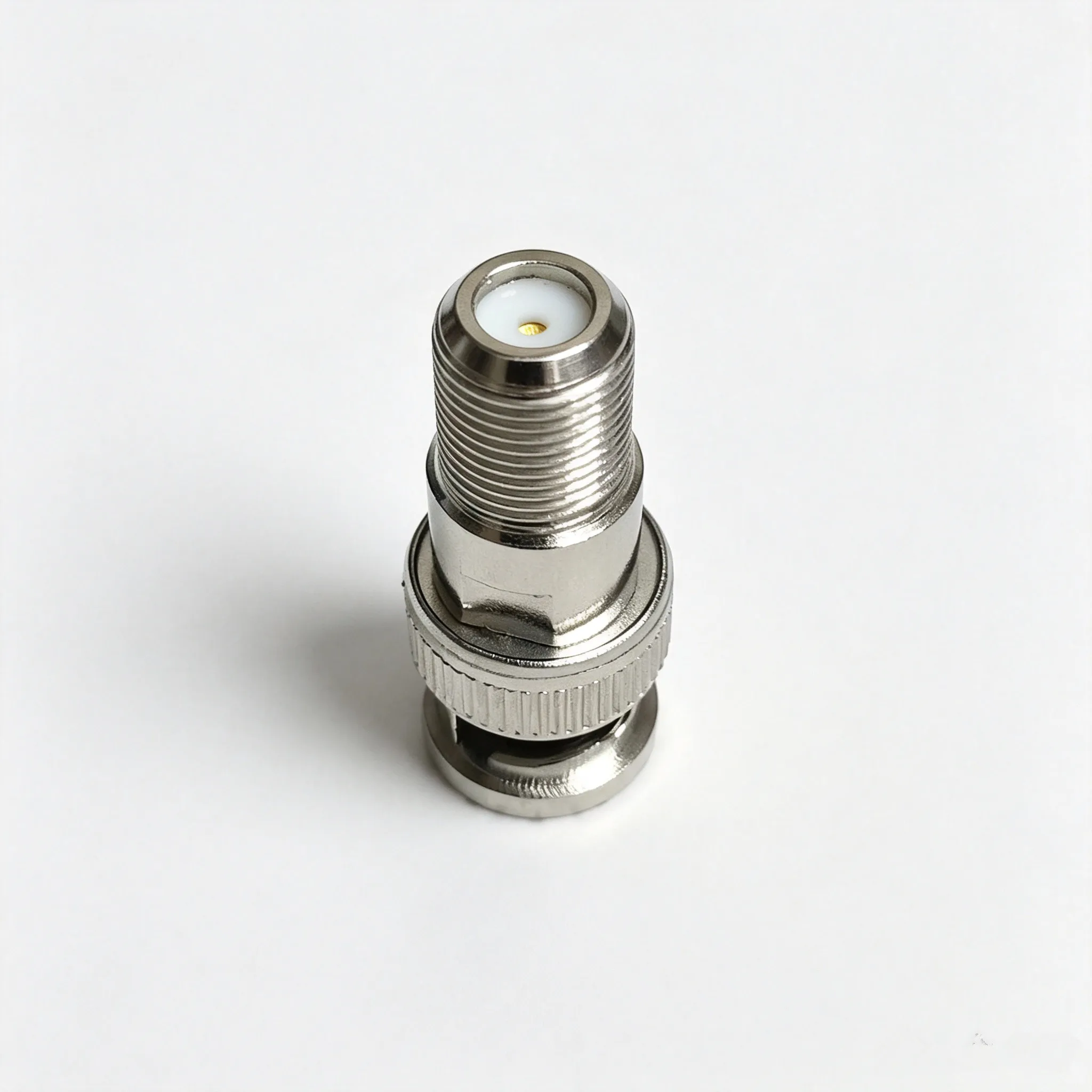 100/20pcs BNC Male Plug To F Female Jack Coax Connector Adapter For CCTV Camera Support Silver monitor Audio Video Surveillancer