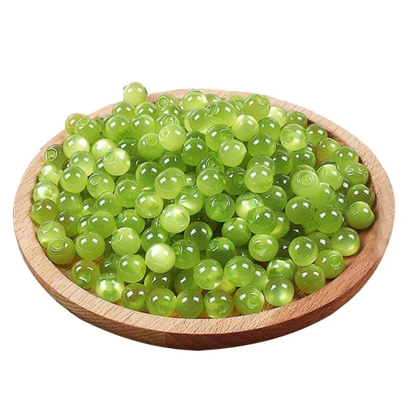 10pcs 10 mm Cheongsam Pearlescent Dumped Butones costura Imitación Jade Agujecidos parciales para Suit Hanfu Resina