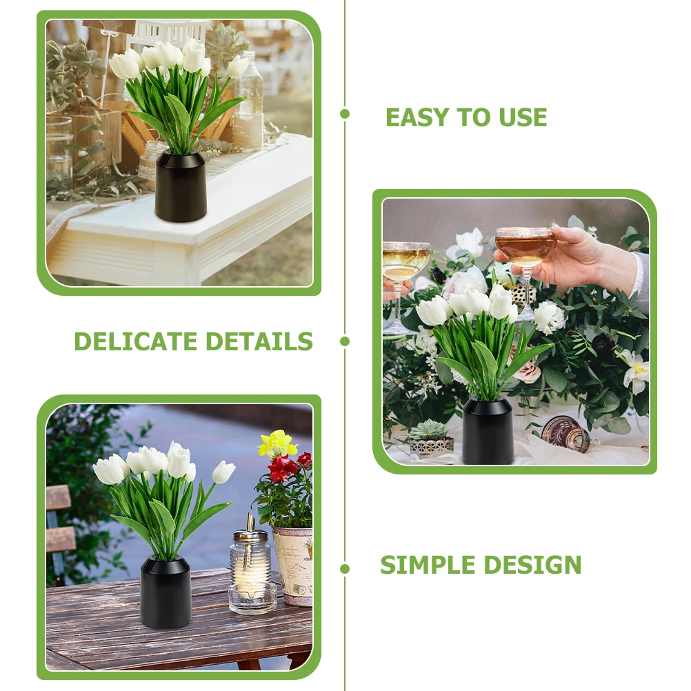 

20Pcs Bright PVC Tulips Decor Artificial Flower Bouquet Realistic Home Adornments Wedding Event