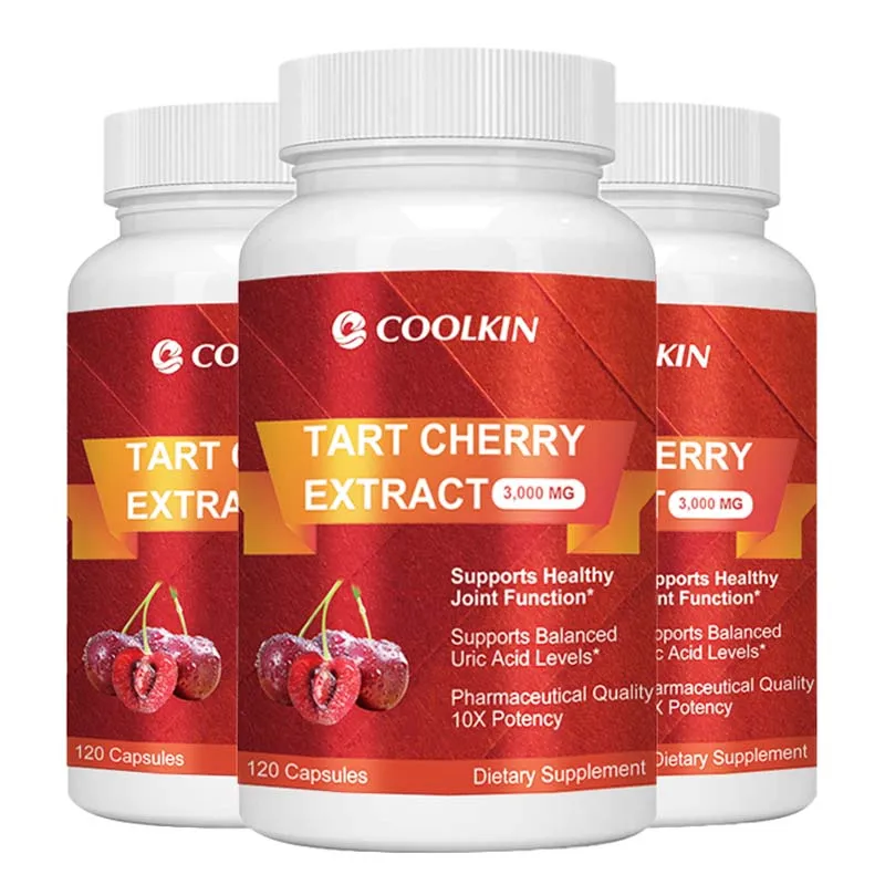 Tart Cherry Extract Capsules - Helps Clear Uric Acid, Supports Joint Health and Muscle Repair, Improves Sleep Quality, Non-GMO