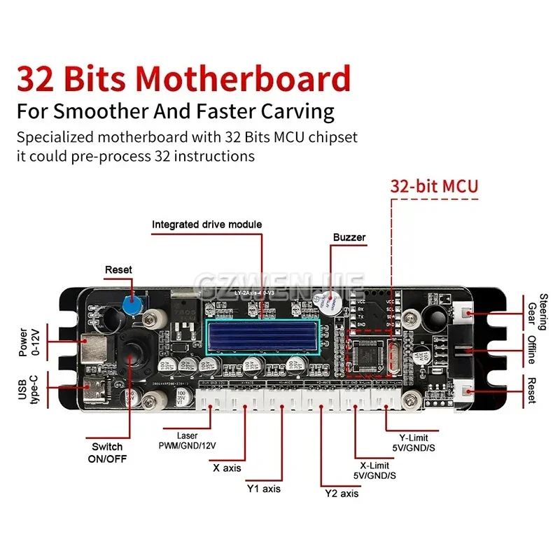 Taglierina per incisore laser da tavolo per principianti 3000MM/Min CNC KIT fai da te Telefono Collegare la macchina per incisione su metallo per la lavorazione del legno