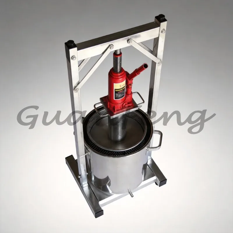 Manual Hydraulic Fruit Juicer Presser 22L 36L, Stainless‑Steel Juice Squeezer for Grape,  Mulberry and Honey Extraction