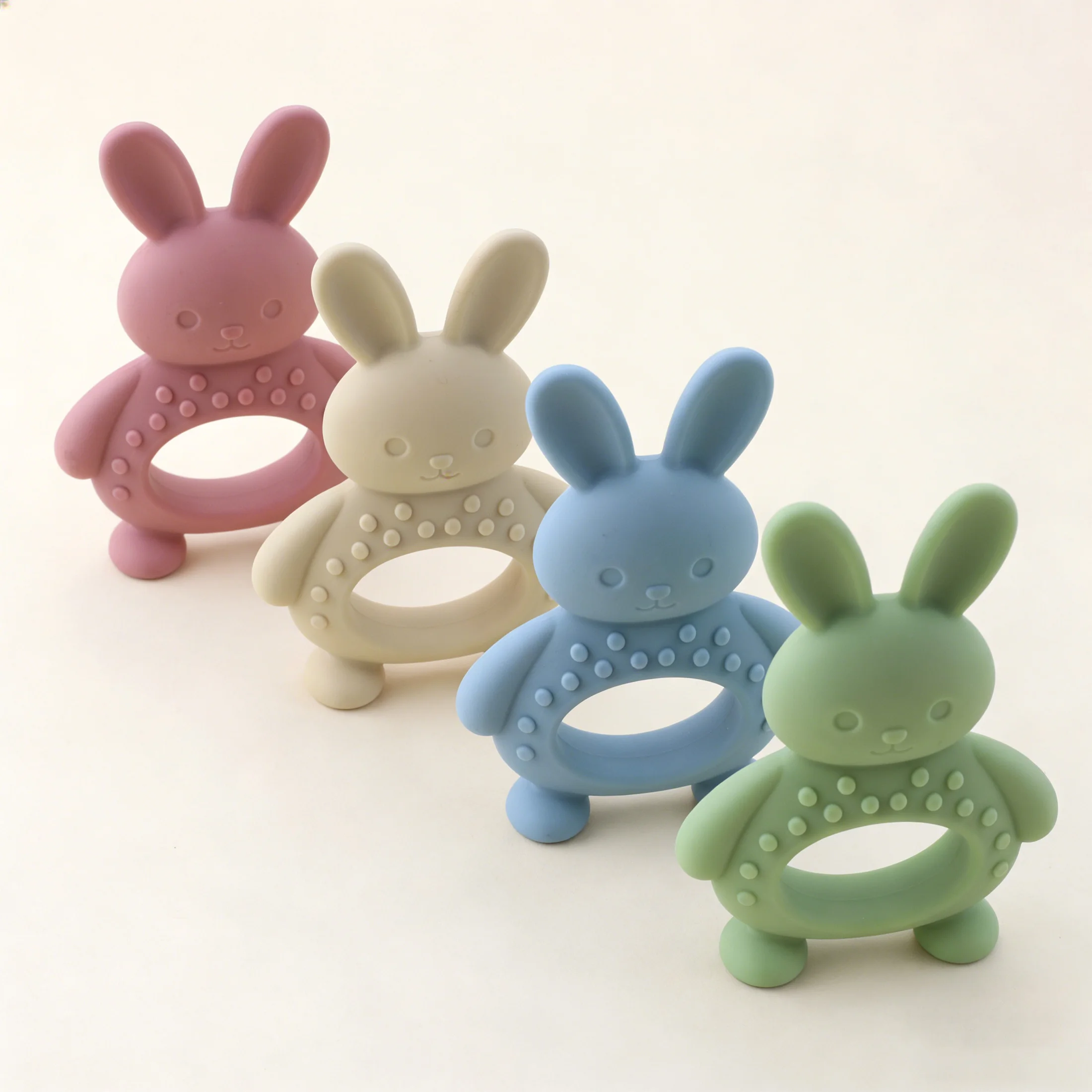 New Silicone cartoon Rabbit Teething Toy for baby Teeth Grinding