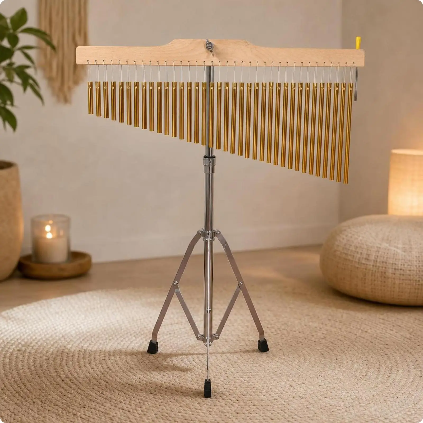 Bar Chimes with Tripod Stand Stable Musical Chime Instrument Sturdy for Students