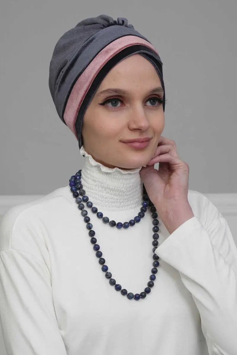 Os velours anthracite Double couleur