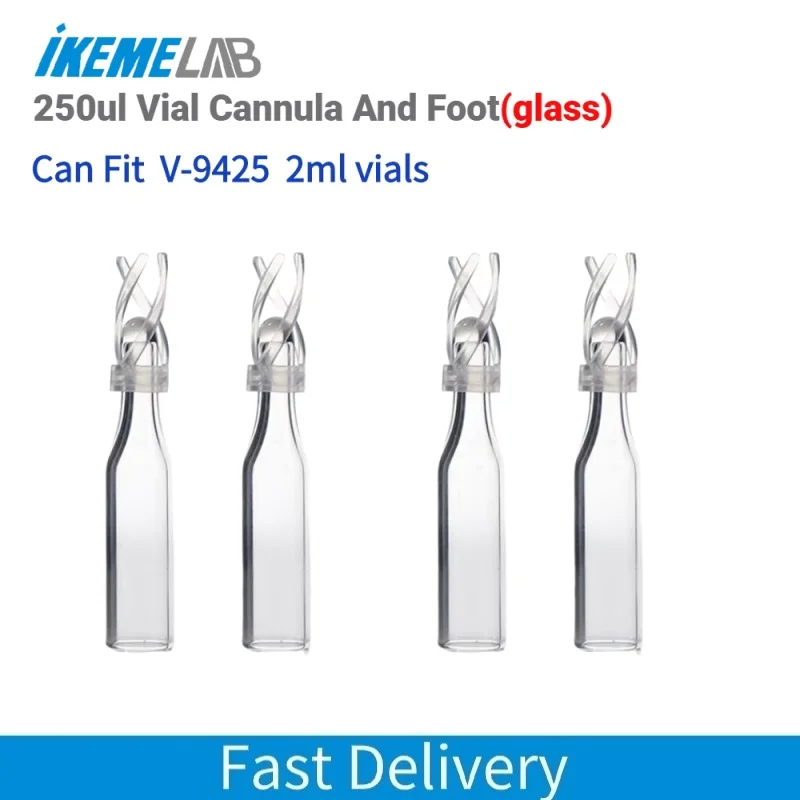 

IKEME HPLC 2ml Vials Accessories 250ul Micro-Insert With Mandrel Interior And Polymer Feet Conical Tube Suits For V-9425 Bottle