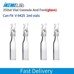 HPLC-Micro-Insert Frascos com Mandril, Interior e Polímero Pés Ternos tubo cônico para V-9425 Garrafa, 2ml Frascos Acessórios, 250ul