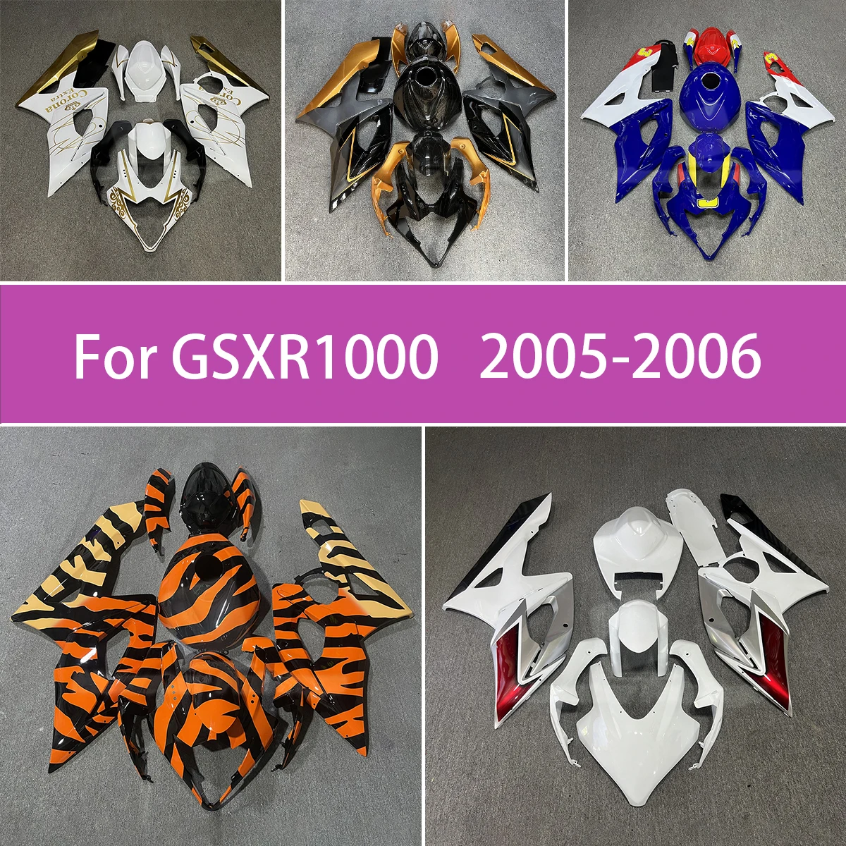 

Precision Crafted For 2005 2006 Suzuki GSXR1000 Durable Construction Injection Fairings 05 06 GSXR 1000 Fairing Set