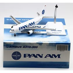 XX2291 Alloy Collectible Plane Gift JC Wings 1:200 Pan Am Airbus A310-300 Diecast Aircraft Jet Model N824PA With Stand