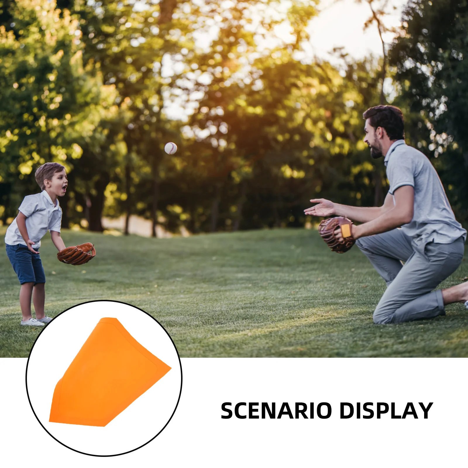 

2Pcs Flat Triangular Marker Plate Portable Baseball Softball Training Aid Throw Down Plate Ideal Gym Teachers Skill Camp