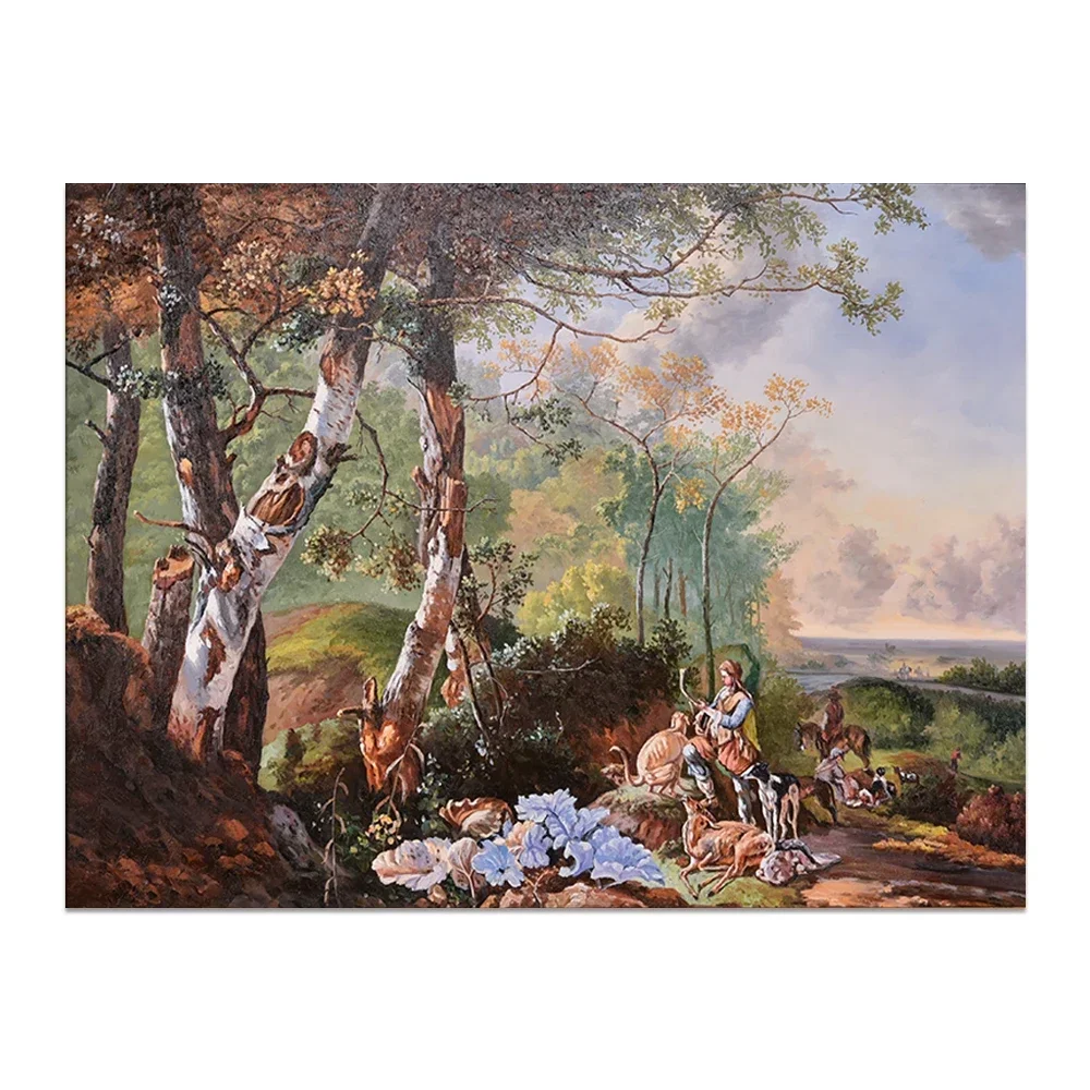 Famous Ancient Traditional Forest Animal Canvas Wall Art Reproduction Oil Painting For Sale