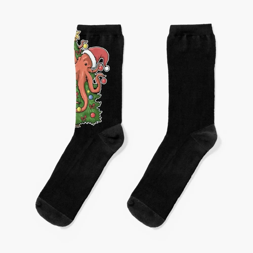 Christmas Octopus Tshirt Kraken Squid Merry Christmas Tree Socks designer brand cartoon football Socks Ladies Men's