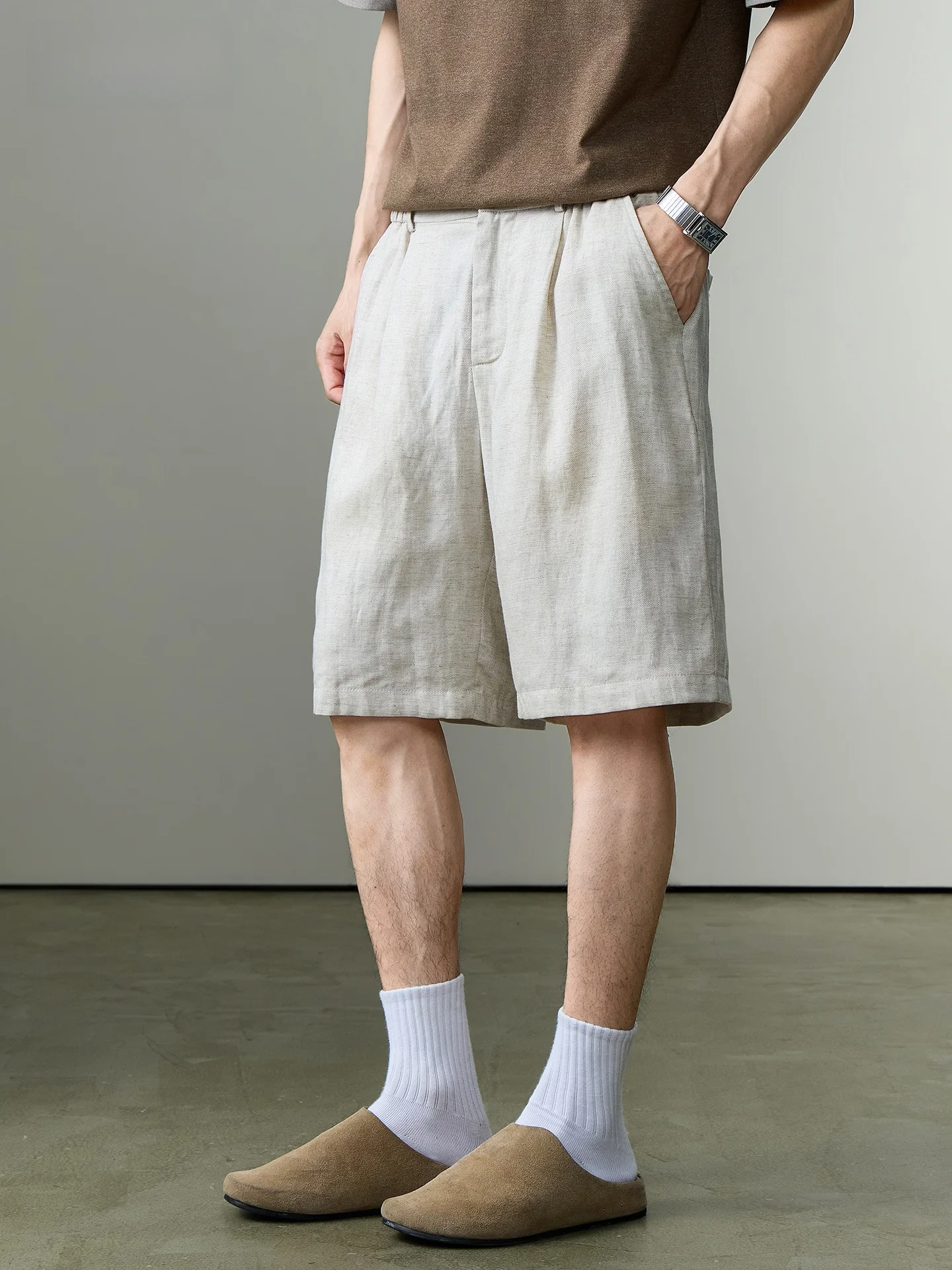 shorts-decontractes-en-lin-et-soie-pour-homme-coupe-ample-fins-pour-l'ete-les-loisirs-et-les-vacances-pantalon-cinq-quarts-en-coton-et-lin-taille-mi-haute