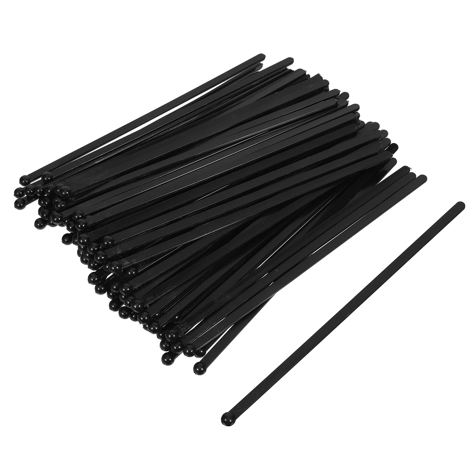 

100pcs Round Top Swizzle Sticks Ball Head Stirrer For Coffee Cocktails Drinks Sturdy Beverage Stirring Rods Reusable