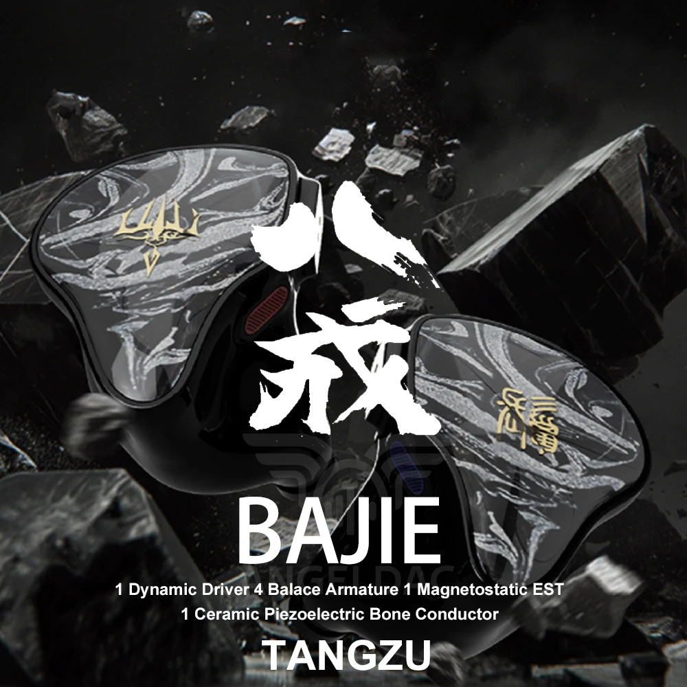 

TANGZU BAJIE Flagship 1DD + 4BA +1EST +CPBC In-ear Monitor Earphone HiFi IEM for Audiophiles Musicians with 4.4mm Cable YONGSE