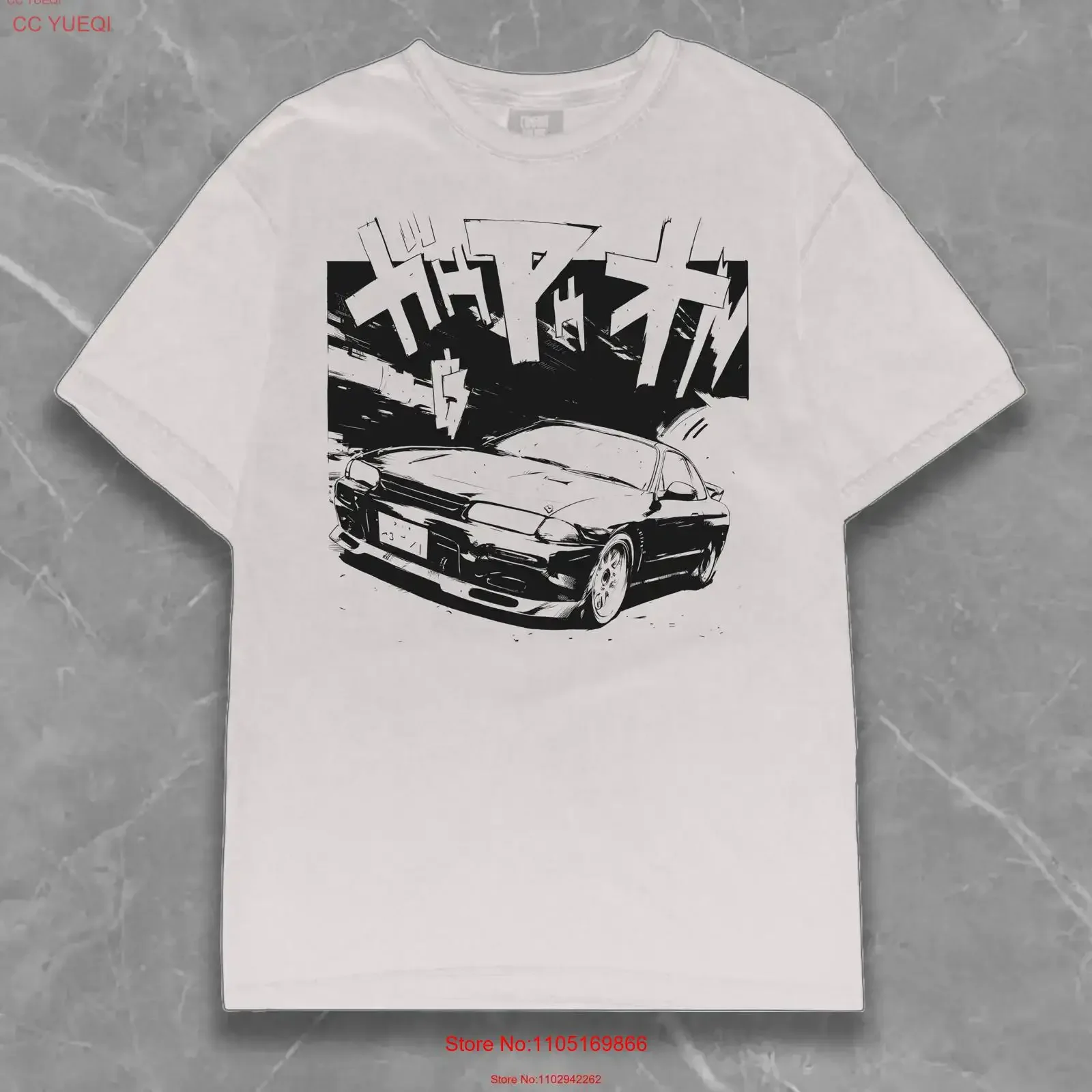 Car T Shirt JDM Manga Lover Enthusiast s Japanese Race Best for Him Boyfriend vintage Washed Casual Versatile fashion
