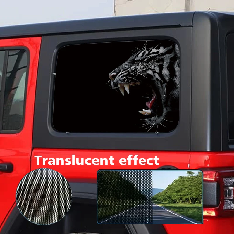 

2 pieces pickup truck side glass stickers, car stickers, truck SUV off-road rear gear perspective stickers, various patterns