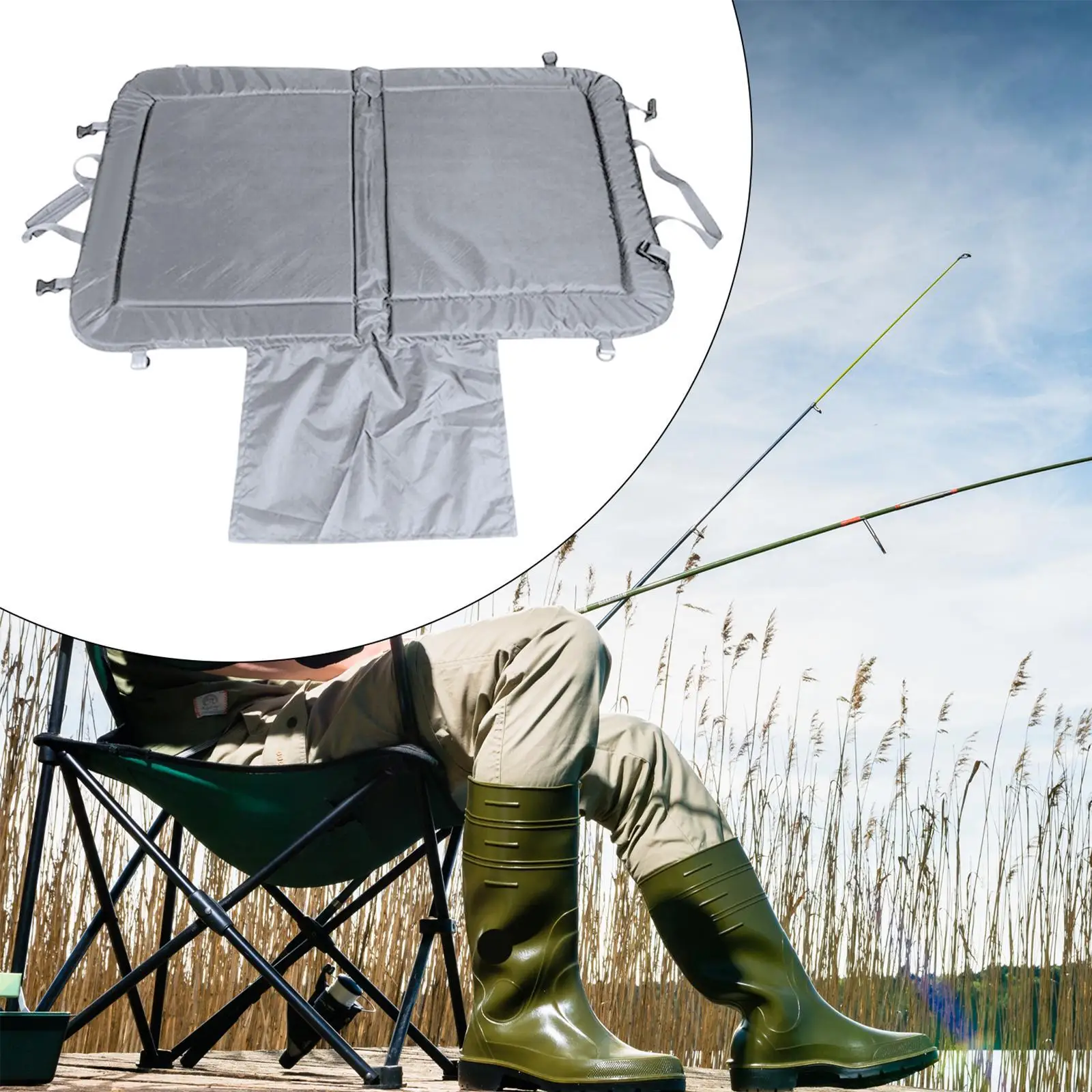 Fishing Unhooking Mat Comfortable Seat Cushion Foldable Fishing Landing Mat