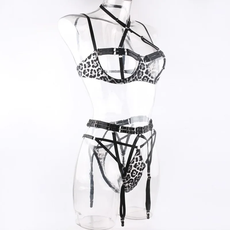 

Leopard Fetish Lingerie Push Up Bra Sexy Outfit Naked Women Without Censorship Underwear Erotic Delicate Bilizna Set