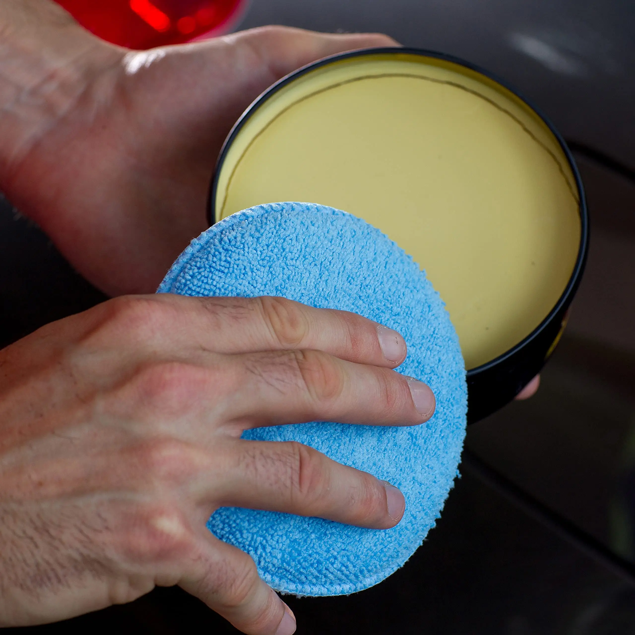 6 Pcs Microfiber Car Detailing Applicator Pads 5 Inch Light Blue Cleaning Pads for Washing Car Products and Applying Car Care