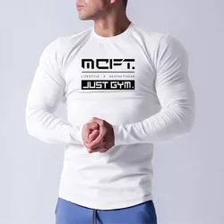 Muscle Guys Fitness cotone manica lunga Sport t-Shirt palestra Running Bodybuilding Training abbigliamento sportivo autunno inverno camicia traspirante