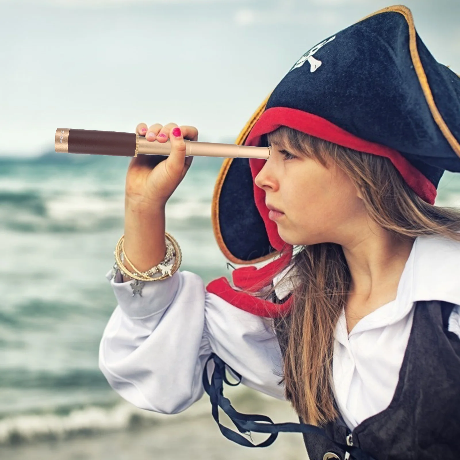 

1Pcs Outdoor Monocular Telescope 25x Magnification Vintage Portable Travel High Definition Optical Coating Glass Lens for Hiking