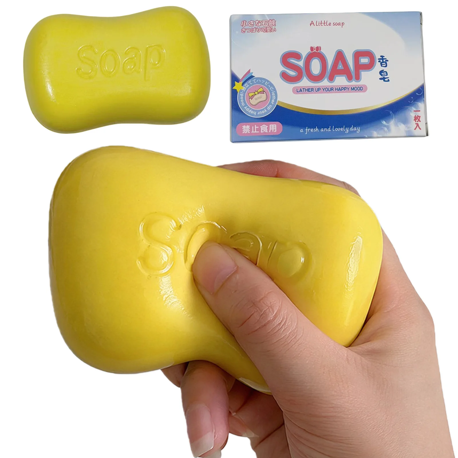 Soap Slow Rising Stress Ball Anti-stress Fidget Sensory Toy with Mild Scent Soft Soap Stress Ball Comfortable for Kids & Adults