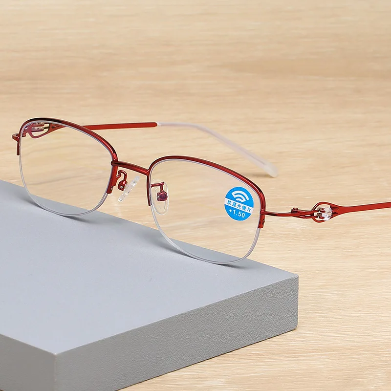 

Diamond Anti-blue Reading Glasses Women Anti-fatigue Presbyopic Glasses Blue Light Computer Grade Glasses