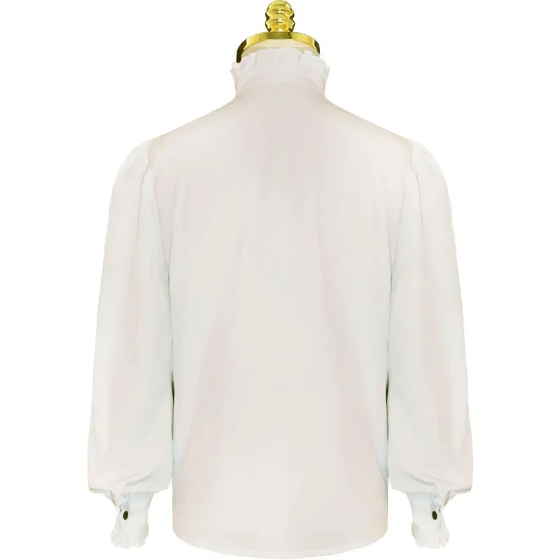 Men's Pleated Pirate Shirt Medieval Renaissance Steampunk Victorian Top