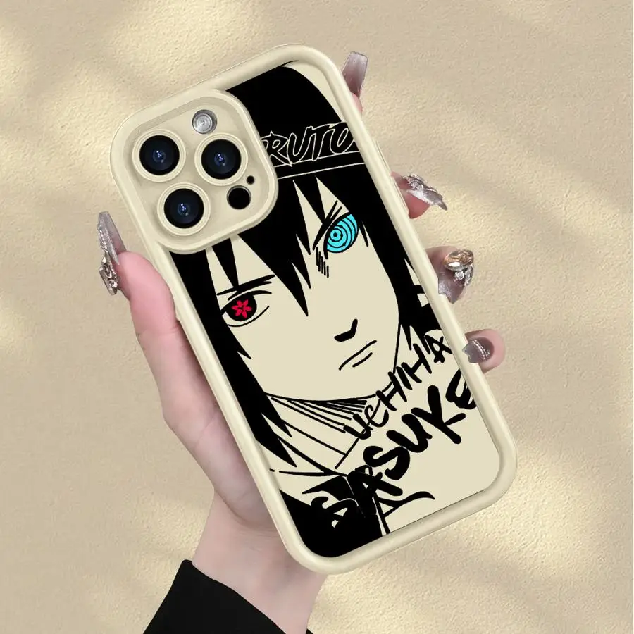 حافظة لهاتف آيفون 16 17 برو ماكس 12 15 بلس 17 إير 14 13 16e 11 أنيمي كاكاشي أوتشيها إيتاشي