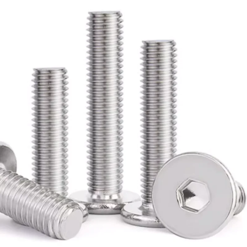 304 الفولاذ المقاوم للصدأ شقة رئيس مسدس المقبس المسمار عرافة مسدس المقبس رقيقة جدا سوبر منخفضة المسمار M2 M2.5 M3 M4 M5 M6 M8 M10 M12 #6