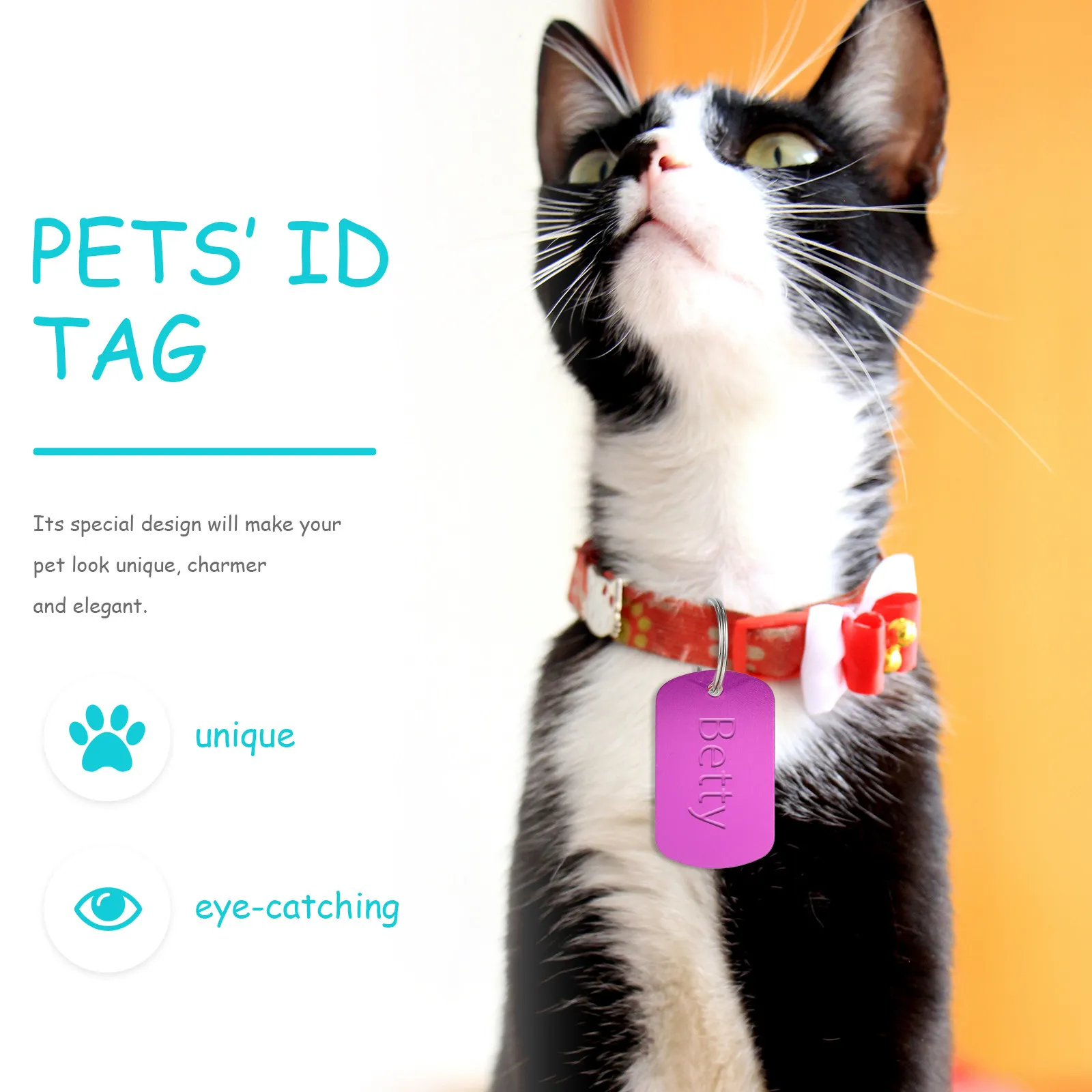 24Pcs Rectangular Alloy Blank Pet Id Tags Smooth Edges No Sharp Corners for DIY Dog Tags Craft Projects Pet Name Tag Gift Making
