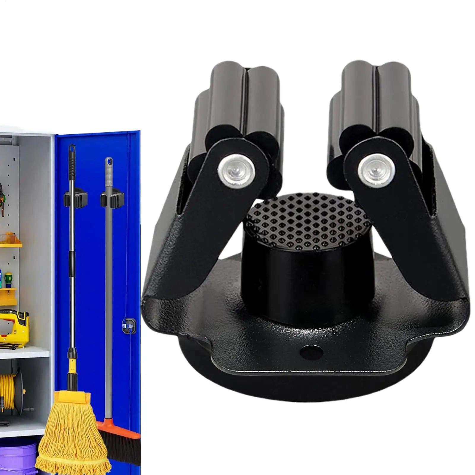 Magnetic Mop Broom Holder Broom Hanger Wall Mount Strong Magnetic Attraction Space Saving Stable Adsorption For Home Garage