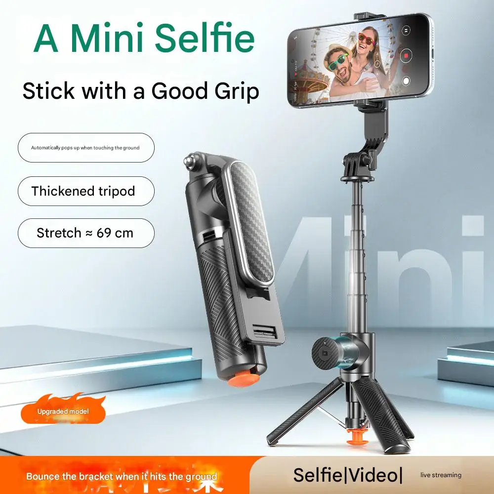 

Upgraded 69cm Automatic Rebound Selfie Stick Tripod, Aluminum Alloy Stand Suitable For iPhone/Android Systems