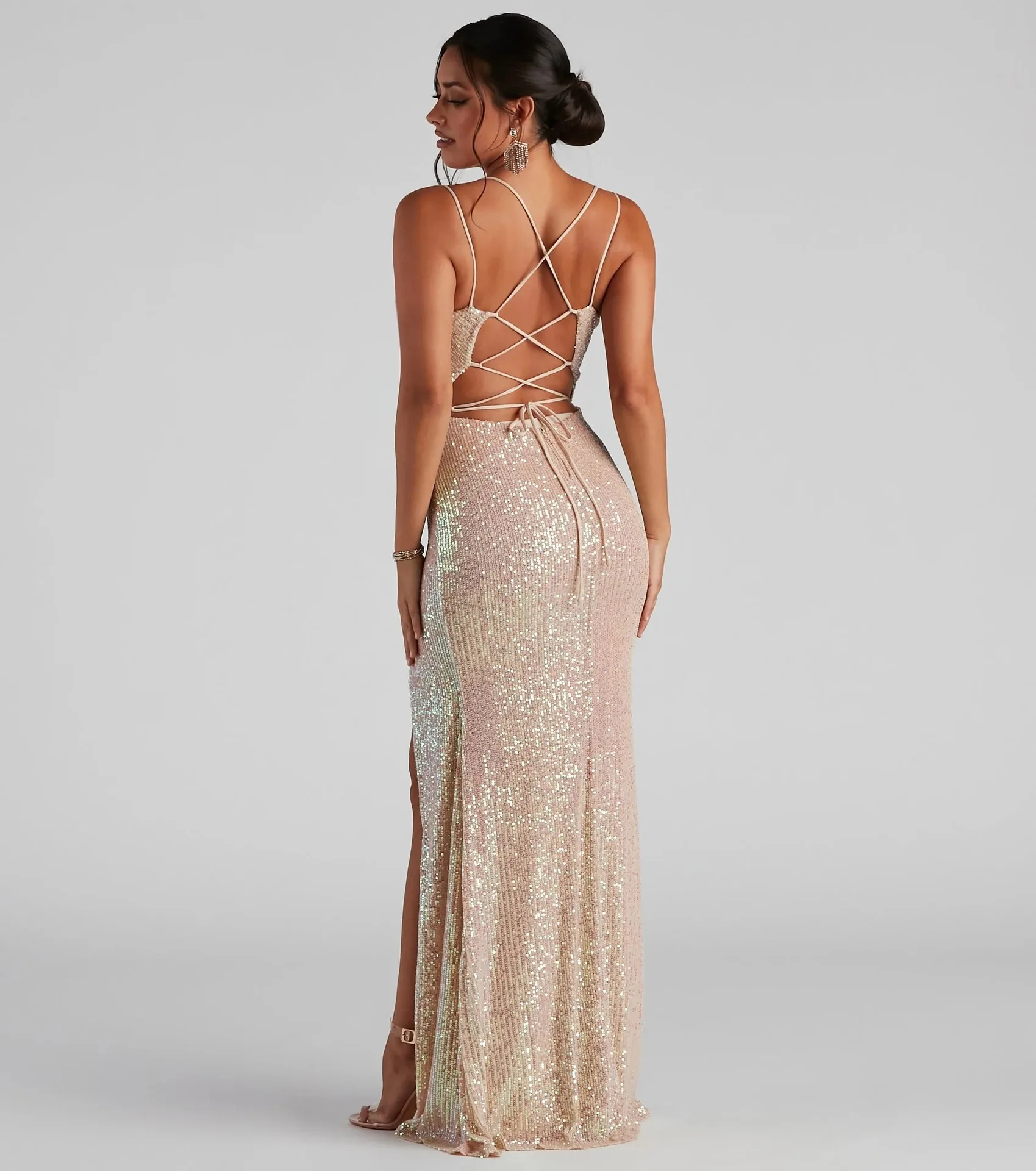 

Formal Occasion Summer New European and American Sequin Women's Party Dress Club Sequins Dress Sexy Women Clothing