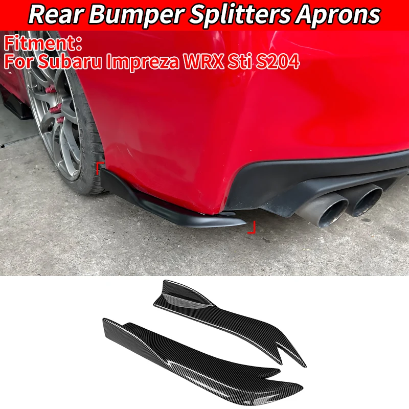 

Car Exterior Decoration For Impreza WRX Sti S204 Rear Bumper Lip Diffuser Splitter Wrap Spoiler Canard Add-on Side Aprons