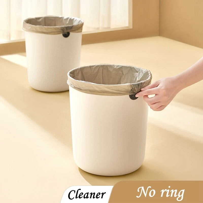 

Kitchen Trash Can Household High Appearance Level Living Room Bathroom Gap Toilet Sewn Plastic Garbage Basket Dustbin