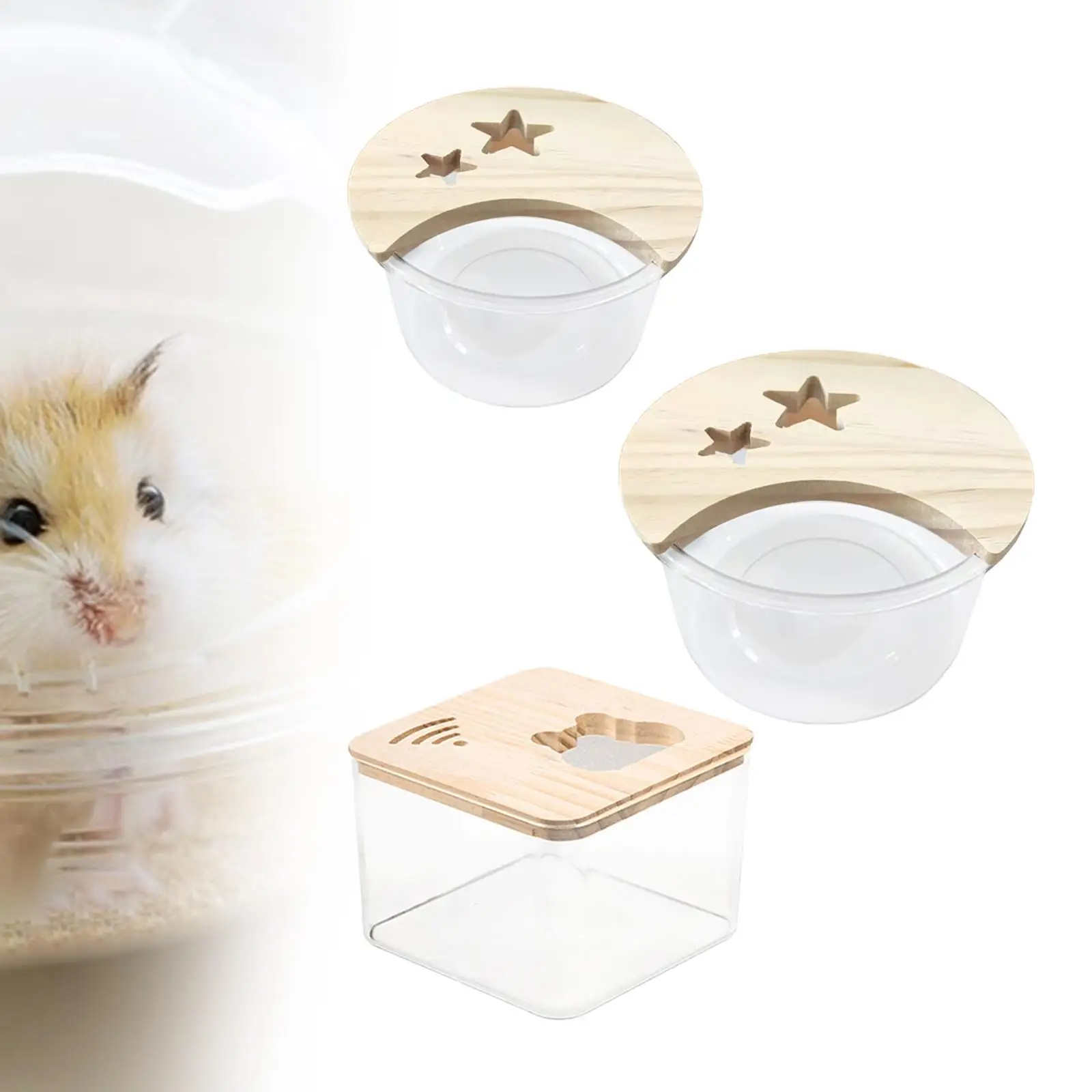 Caja de baño de arena para hámster, decoración de hábitat, inodoro para mascotas, hurón, ardillas, ratones