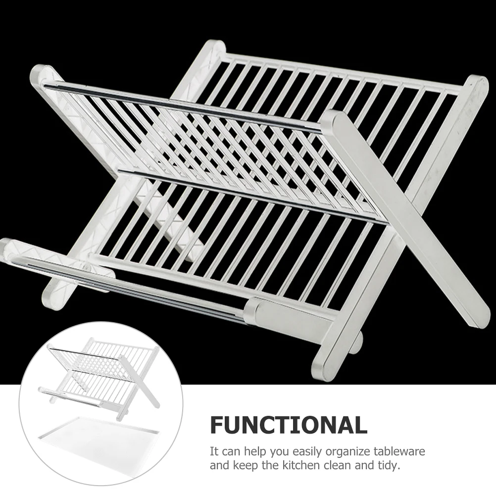 

Strainer Dish Racks Plates Dryer Foldable Drying Dishes Stainless Steel Kitchen