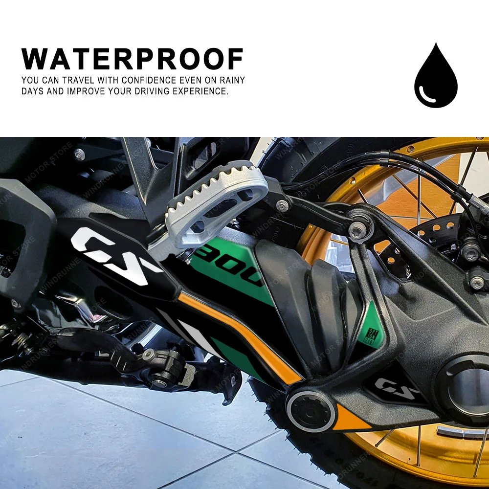 For BMW R1300GS 2023 2024 Motorcycle Swingarm Decal 3D Epoxy Resin Waterproof Sticker Accessories