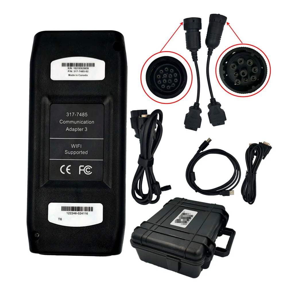 

Hot 2019A 2019C CAT ET3 ETIII Diagnostic Adapter 317-7485 Heavy Truck Scanner for CAT with keygen and 14pin 9pin cable